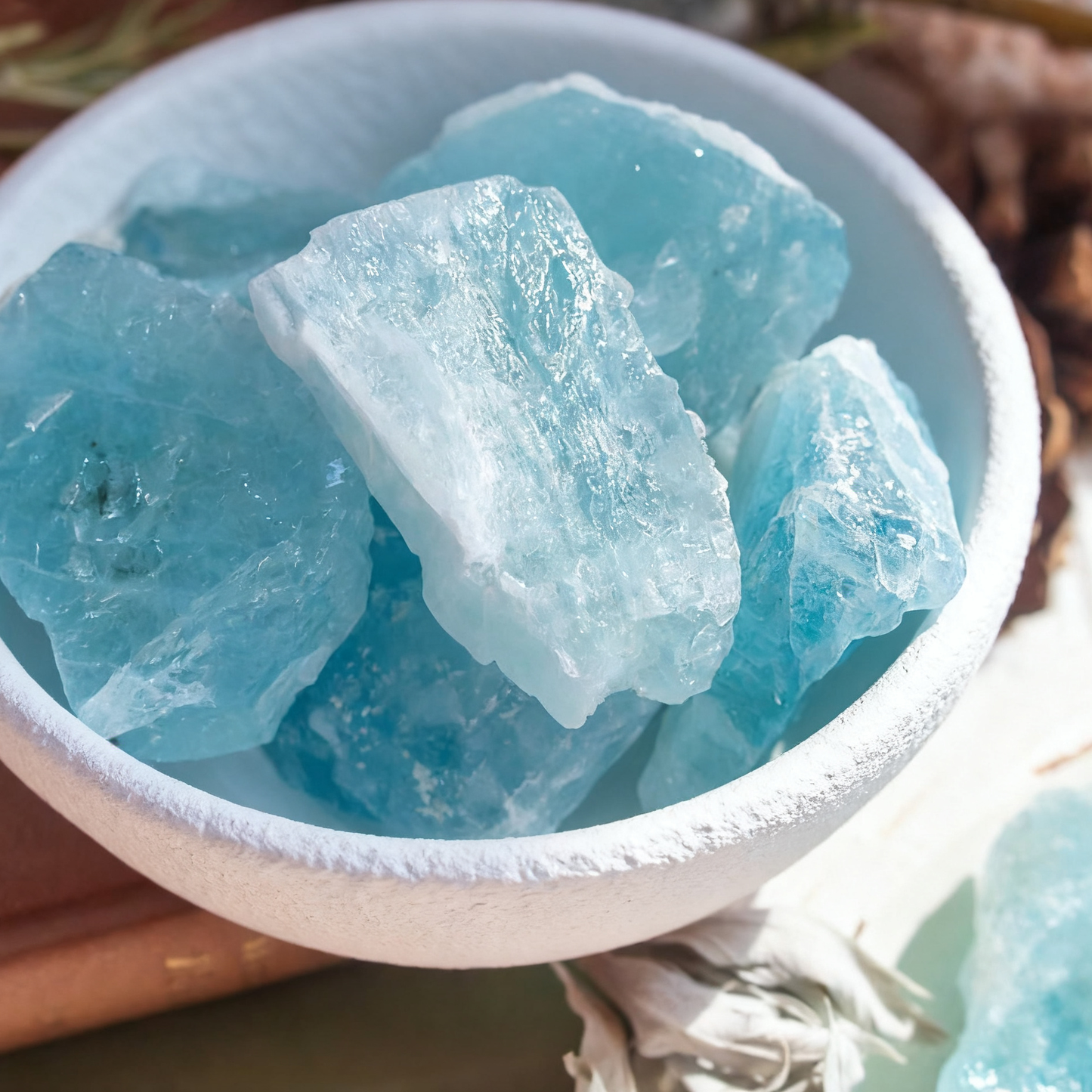 Raw Aquamarine Crystal — Purity & Serenity Stone