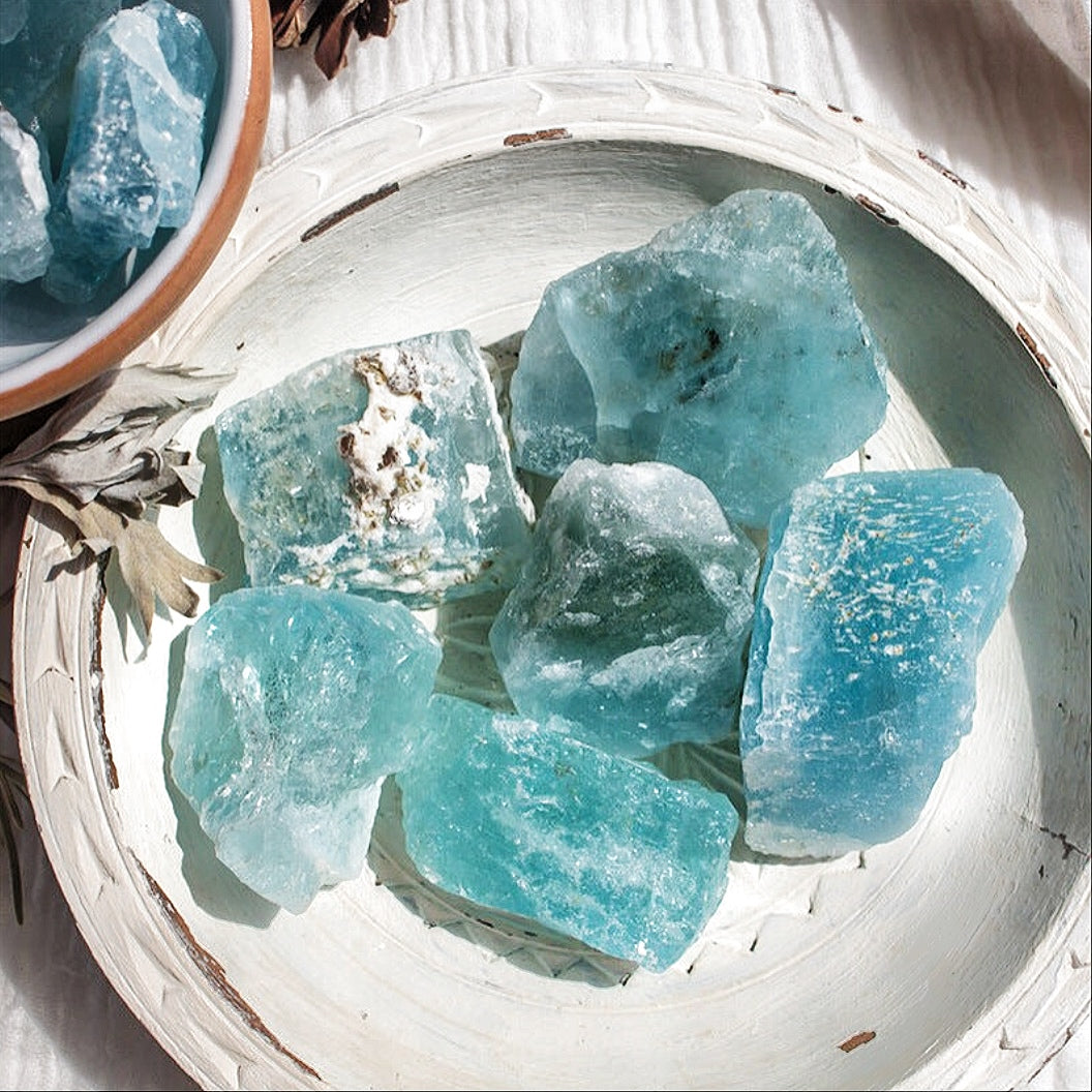 Raw Aquamarine Crystal — Purity & Serenity Stone