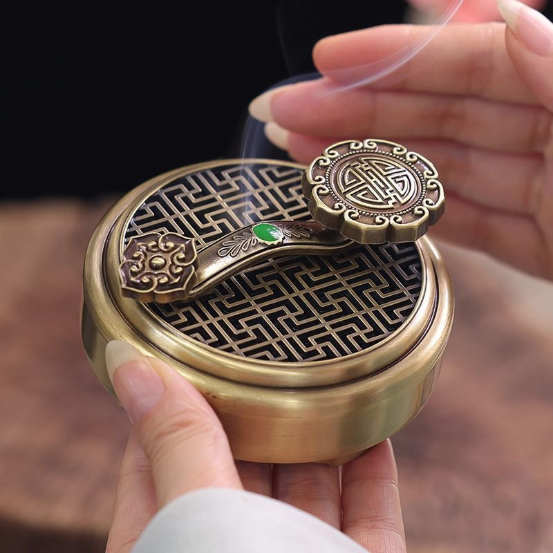 Ruyi Alloy Incense Burner For Coils, Cones & Stick Incense