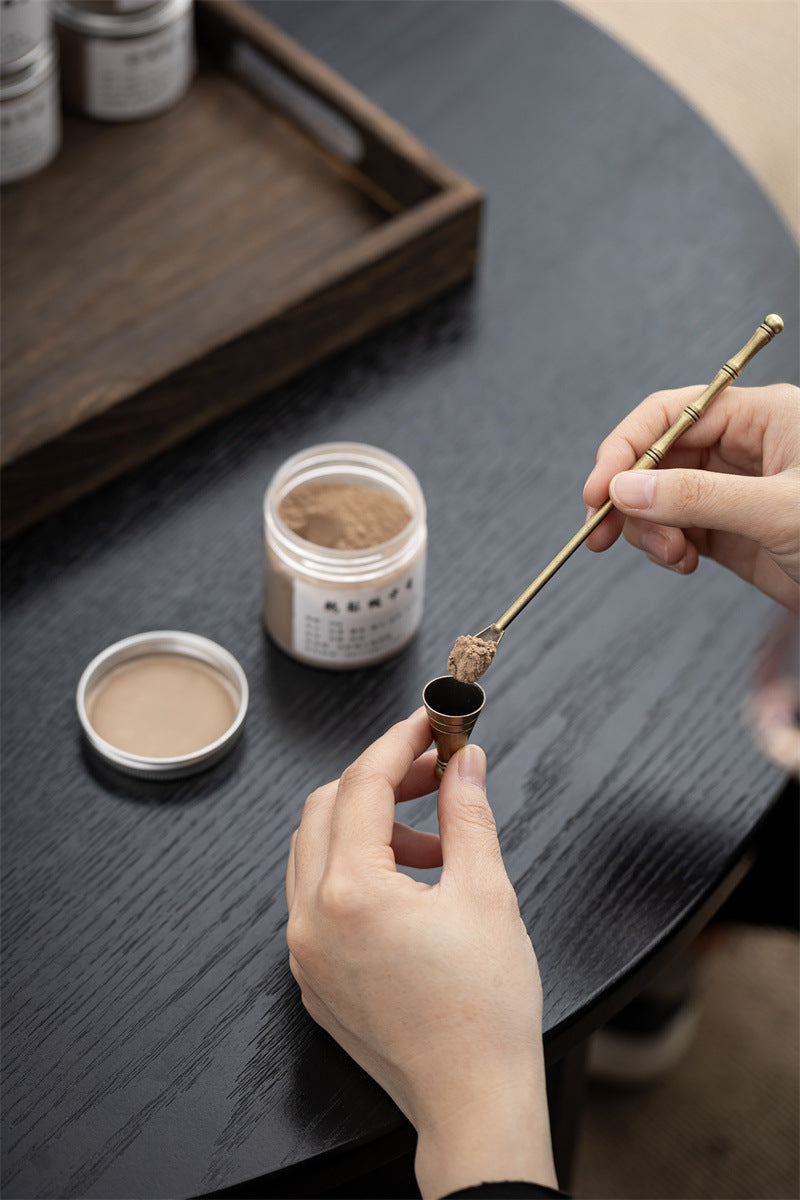 Silver-Lid Incense Powder Set with Boshan Burner – 8 Scents Available