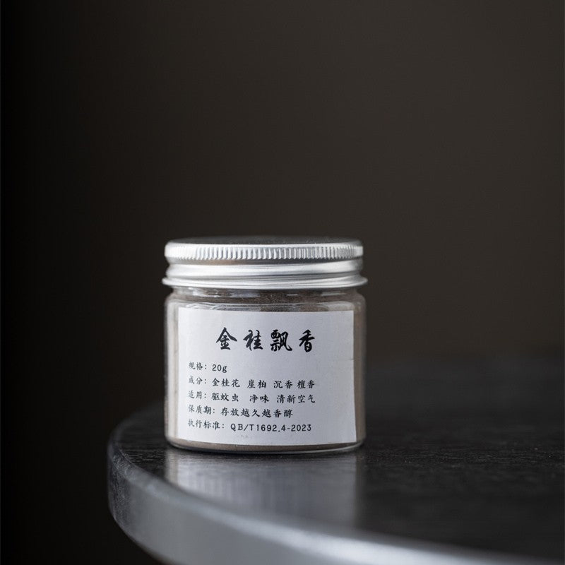 Silver-Lid Incense Powder Set with Boshan Burner – 8 Scents Available