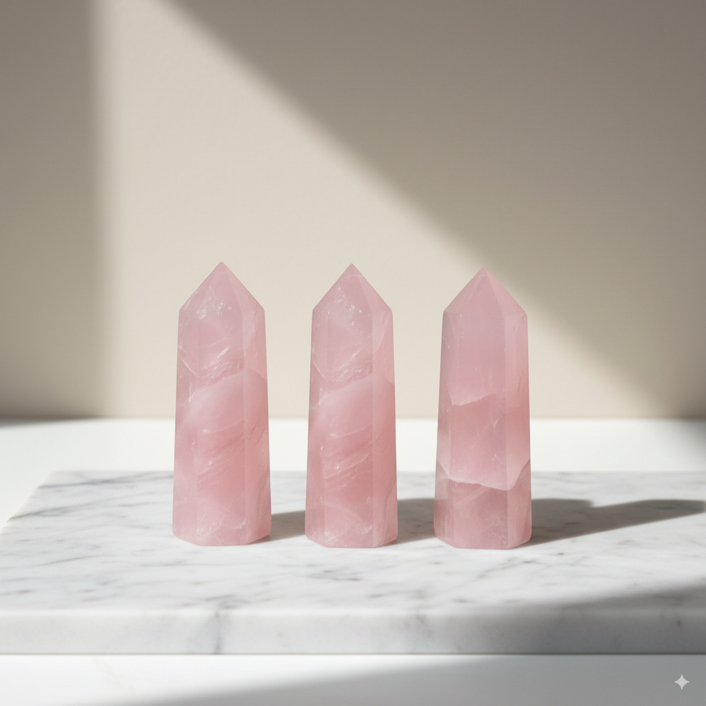 Rose Quartz Crystal Tower – Love & Healing Energy