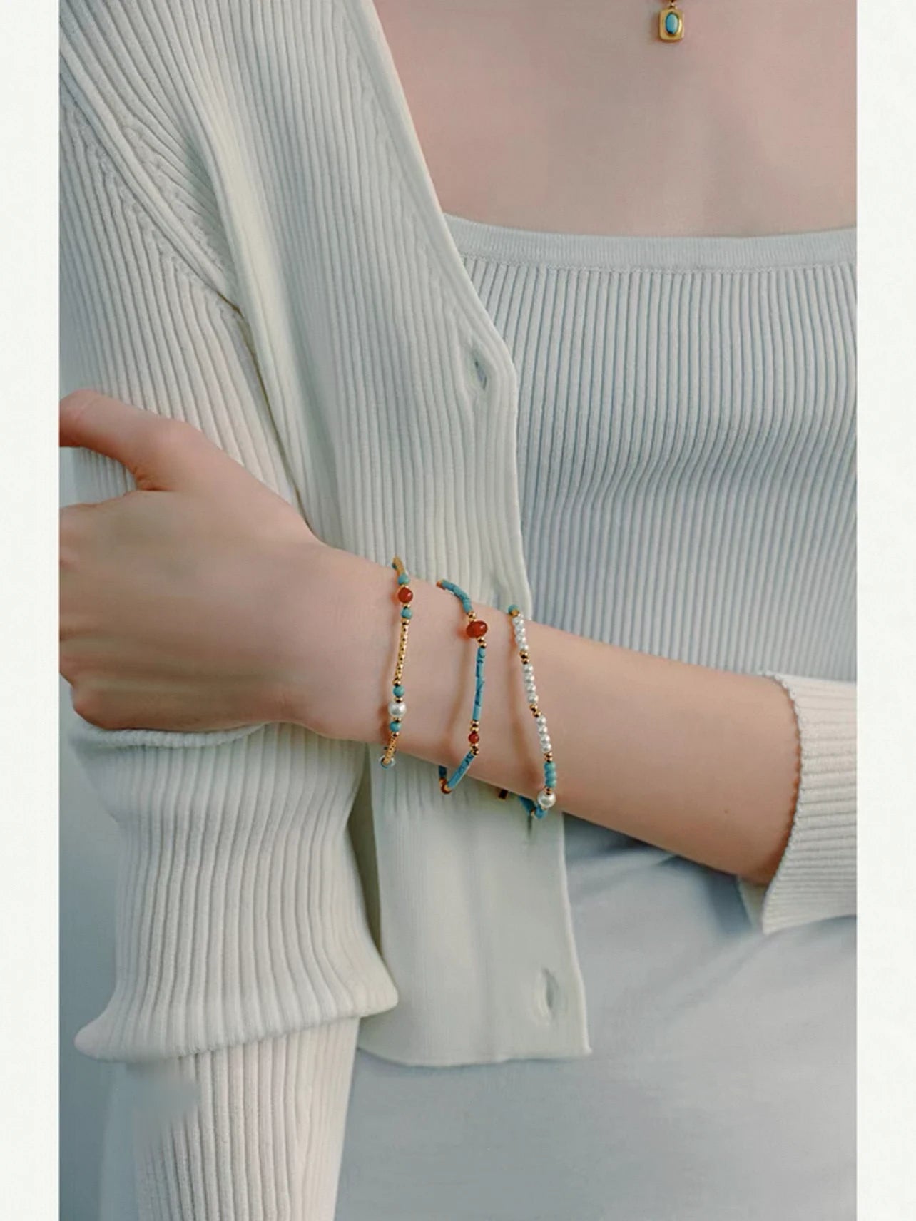 Turquoise Bracelet - Lucky Stone for Good Fortune & Peace