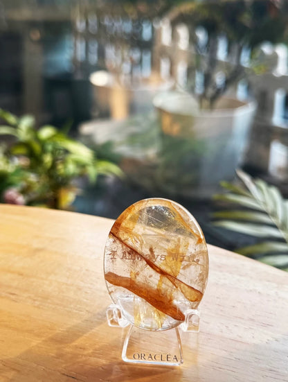 Yellow Fluorite Palm Stone - Cosmic Alignment