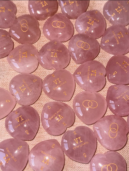 Tarot Element Natural Crystal Heart Palm Stone (2 Styles)