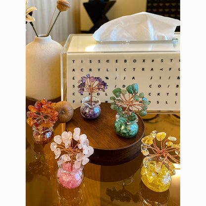 Mini Energy Crystal Trees for Healing & Abundance — Handcrafted Spiritual Desk Decor with Natural Gemstones 🌿✨