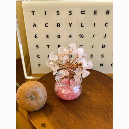 Mini Energy Crystal Trees for Healing & Abundance — Handcrafted Spiritual Desk Decor with Natural Gemstones 🌿✨