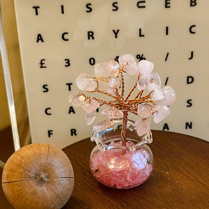 Mini Energy Crystal Trees for Healing & Abundance — Handcrafted Spiritual Desk Decor with Natural Gemstones 🌿✨