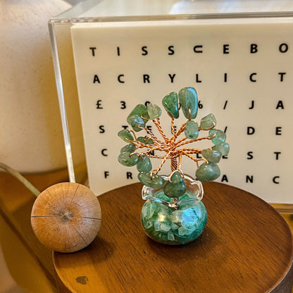 Mini Energy Crystal Trees for Healing & Abundance — Handcrafted Spiritual Desk Decor with Natural Gemstones 🌿✨