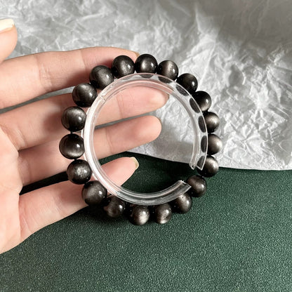 Silver Sheen Obsidian Bracelet 🖤