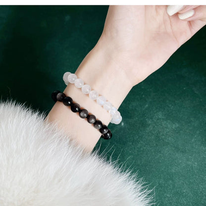 Silver Sheen Obsidian Bracelet 🖤