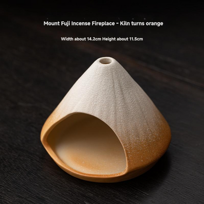 Mt. Fuji Ceramic Incense Fireplace