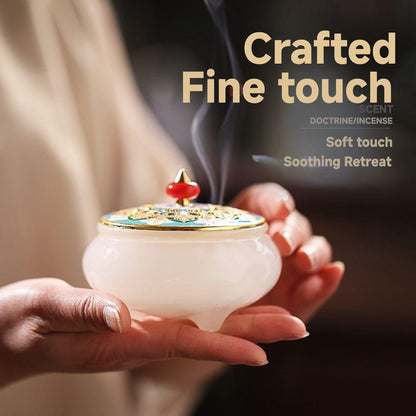 Enamel Jade Incense Burner