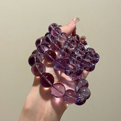 [Chilled grapes] natural amethyst bracelet 12mm nine purple away from the fire bracelet to send girlfriends and friends