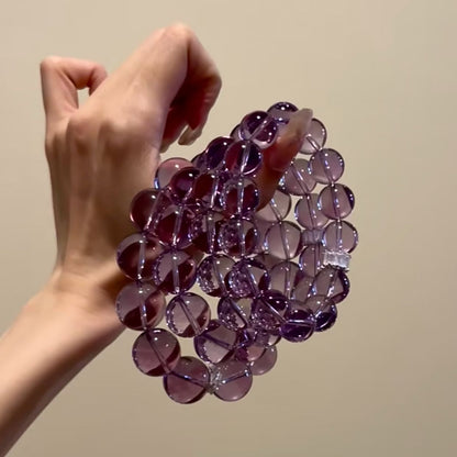 [Chilled grapes] natural amethyst bracelet 12mm nine purple away from the fire bracelet to send girlfriends and friends