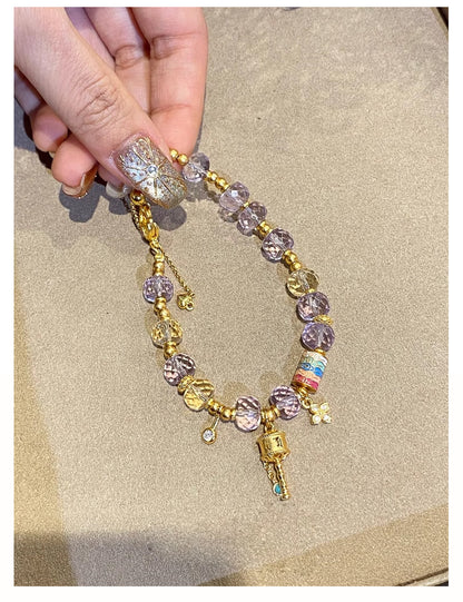 Golden Elephant Crystal Bracelet – Wealth & Love Energy (2 Styles)