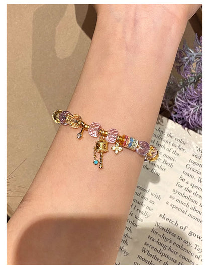 Golden Elephant Crystal Bracelet – Wealth & Love Energy (2 Styles)