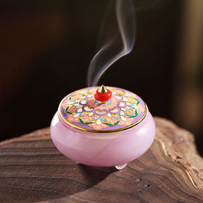 Enamel Jade Incense Burner