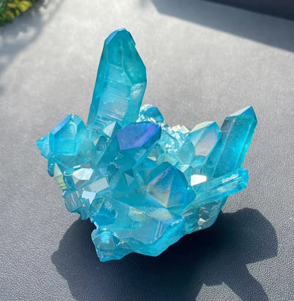 Celestial Blue Titanium Quartz — Energy Healing Crystal Cluster 🌌