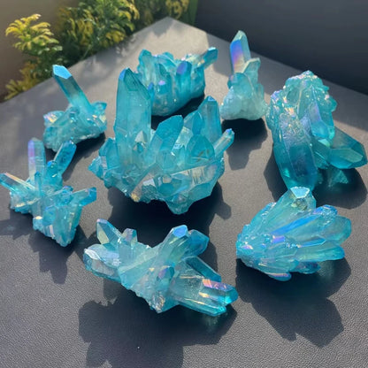 Celestial Blue Titanium Quartz — Energy Healing Crystal Cluster 🌌