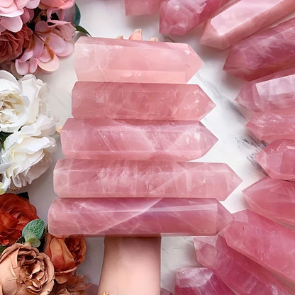 Rose Quartz Crystal Tower – Love & Healing Energy