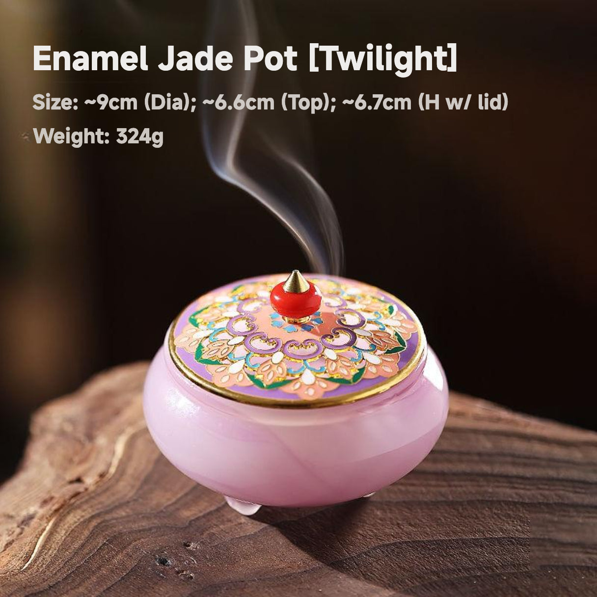 Enamel Jade Incense Burner