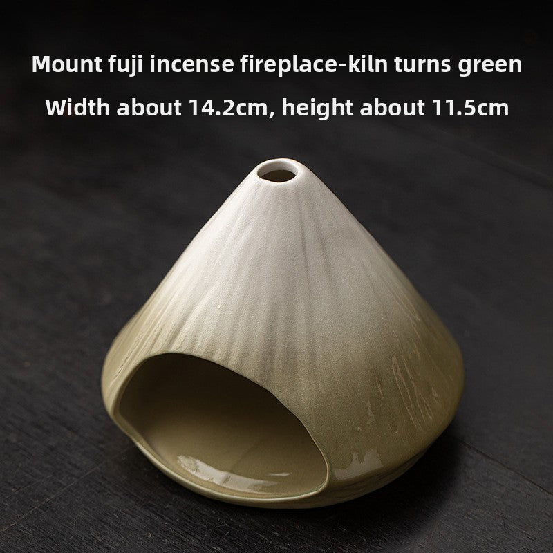 Mt. Fuji Ceramic Incense Fireplace