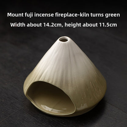 Mt. Fuji Ceramic Incense Fireplace