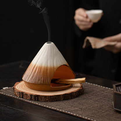 Mt. Fuji Ceramic Incense Fireplace