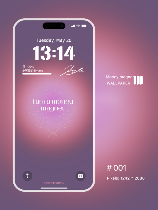 Manifestation Lock Screen Wallpaper Set – Align Your Energy, Attract Good Fortune
